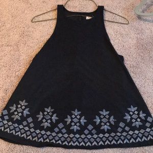 Navy velour tank top
